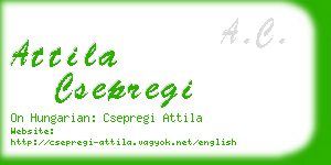 attila csepregi business card
